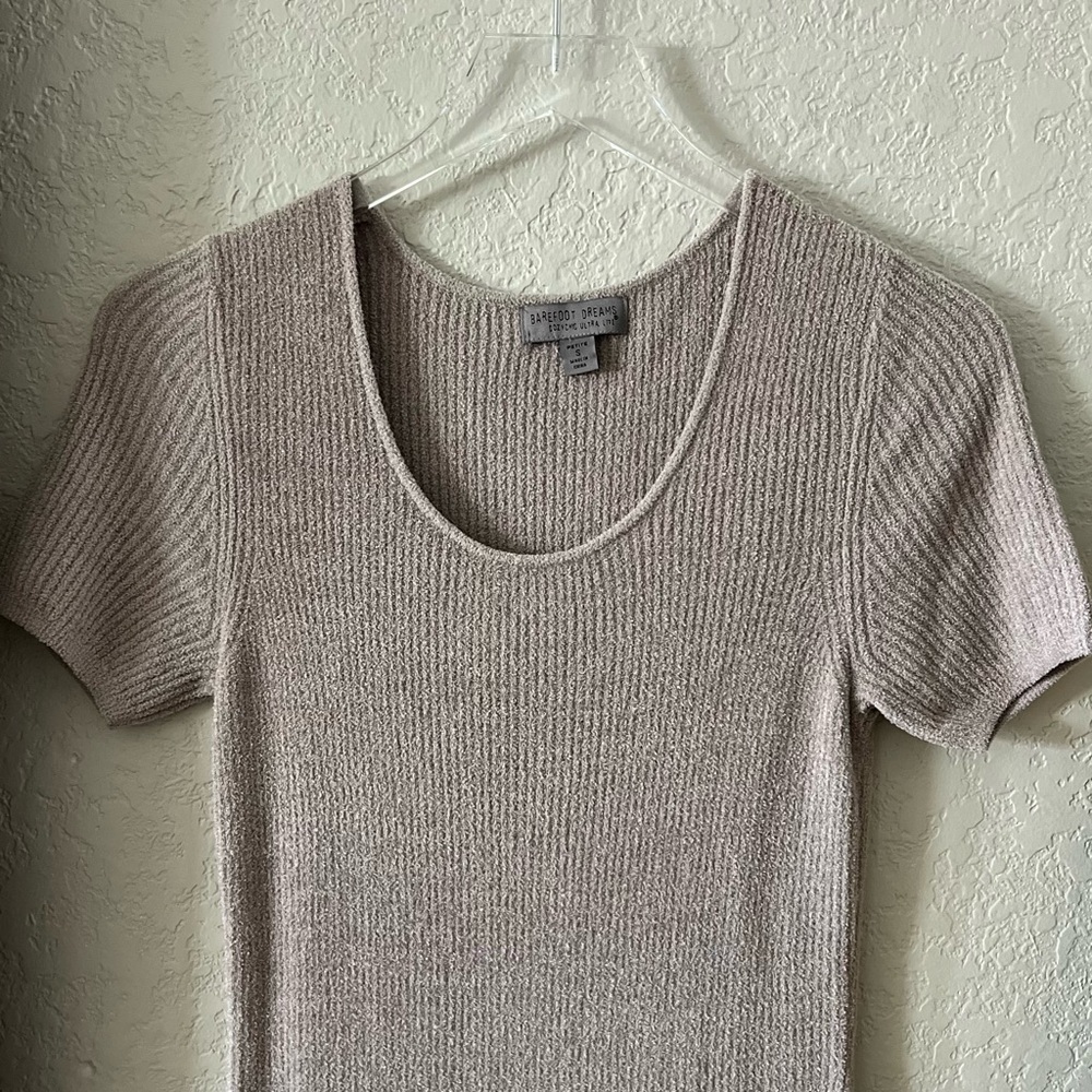 Barefoot Dreams CozyChic Ultra Lite Ribbed Short Sleeve Dress - Picture 2 of 7